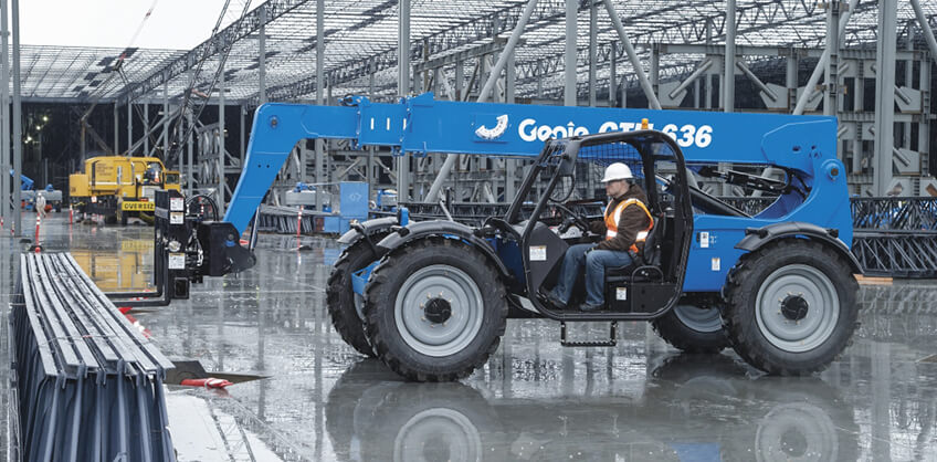 Genie Telehandlers: multi-purpose machines that lift, move and place material.