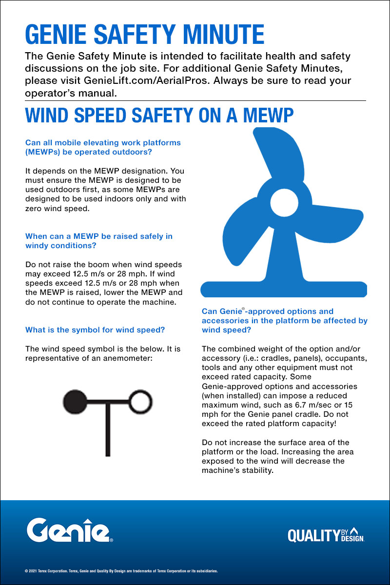 SAFETY MINUTE - Wind Speed Safety on a MEWP