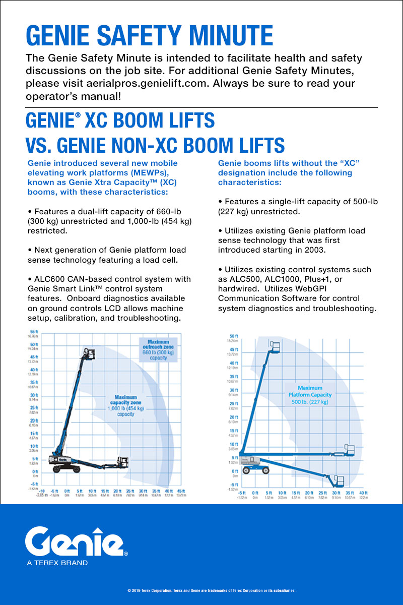Genie Safety Minute: Genie XC Boom Lifts vs. Genie Non-XC Boom Lifts