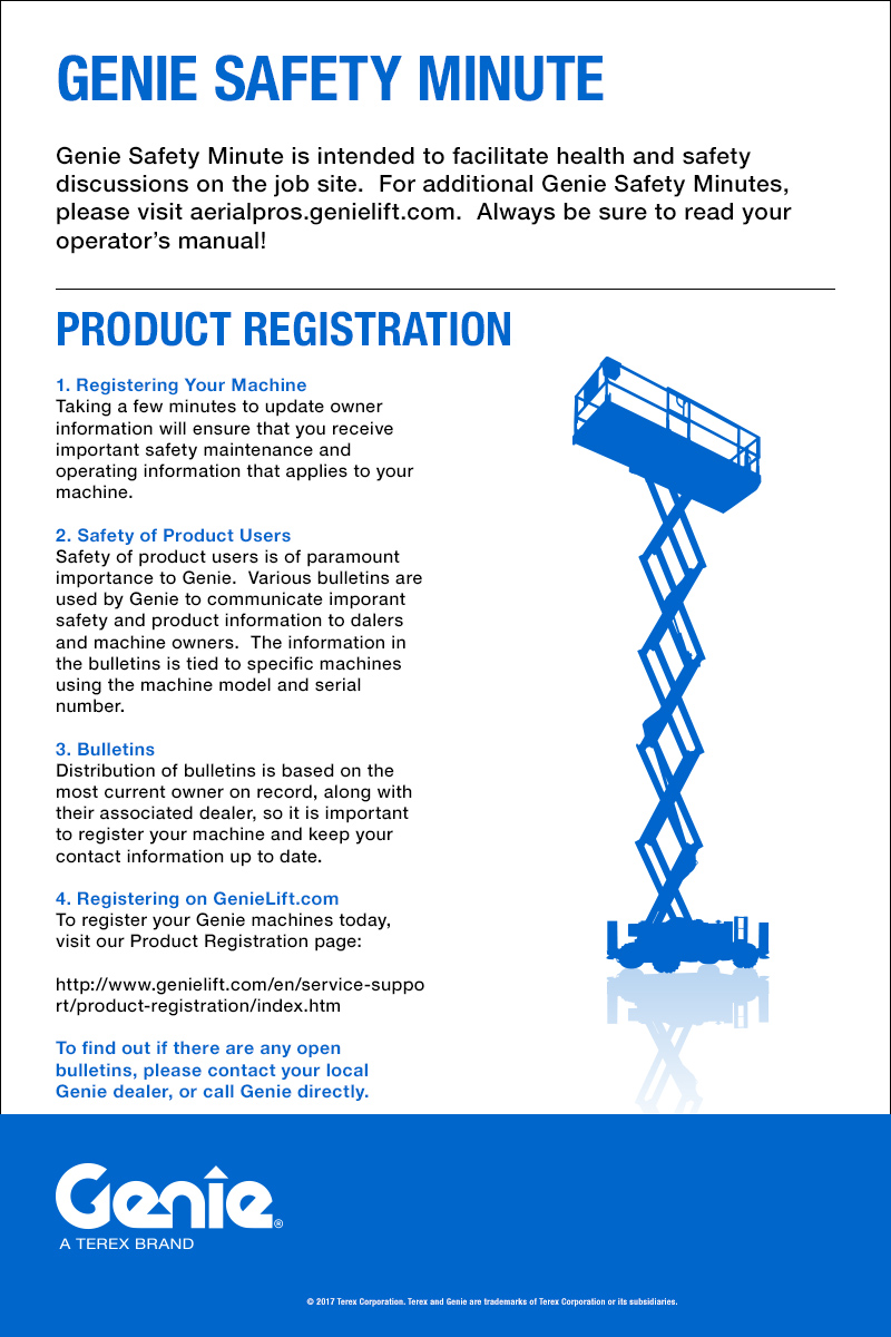 Genie Safety Minute: Product Registration