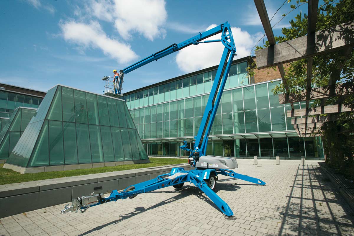 Genie TZ-50 trailer mounted boom lift